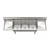 Koolmore KM-SC151514-15B3 75" W 18 Gauge Galvanized 3 Compartments Sink