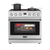 Koolmore KM-EPR-36AP-SS 35.9" W x 29.7" D x 36.1" H Stainless Steel Self-Cleaning Professional Electric Range - 240 Volts