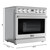 Koolmore KM-EPR-36AP-SS 35.9" W x 29.7" D x 36.1" H Stainless Steel Self-Cleaning Professional Electric Range - 240 Volts