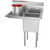 Koolmore SA151512-15L3 33" W Galvanized Base 18 Gauge 1 Compartment Sink