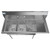 Koolmore SC121610-12R3 51" W 18 Gauge Galvanized 3 Compartments Sink