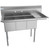 Koolmore SC121610-12R3 51" W 18 Gauge Galvanized 3 Compartments Sink