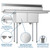 Koolmore SB121610-12B3 48" W 18 Gauge Galvanized 2 Compartments Sink