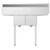 Koolmore SB121610-12B3 48" W 18 Gauge Galvanized 2 Compartments Sink