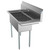 Koolmore SC101410-12R3 45" W 18 Gauge Galvanized 3 Compartments Sink
