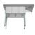 Koolmore SC101410-12R3 45" W 18 Gauge Galvanized 3 Compartments Sink