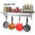 Koolmore WMPS-1248 48" W Stainless Steel 18 Gauge Wall Shelf with Pot Rack