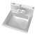 Koolmore SH17-4GNF 17" W x 15" D Stainless Steel Wall Mounted Hand Sink