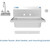 Koolmore SH17-4GNF 17" W x 15" D Stainless Steel Wall Mounted Hand Sink