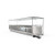 Koolmore SCDC-6P-SG 59" W Stainless Steel Double Tempered Glass Food Guard (6) 1/3 Pan Refrigerated Countertop Prep Unit - 115 Volts