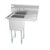 Koolmore SA151512-15R3FA 33" W Galvanized Base 18 Gauge 1 Compartment Sink