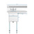 Koolmore SA151512-15R3FA 33" W Galvanized Base 18 Gauge 1 Compartment Sink