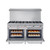 Koolmore KM-CR60-NG 60" W Stainless Steel 10 Burners with 2 Ovens Natural Gas Commercial Range
