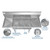 Koolmore SC101410-12B3FA 54" W 18 Gauge Galvanized 3 Compartments Sink
