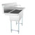 Koolmore SC101410-12B3FA 54" W 18 Gauge Galvanized 3 Compartments Sink