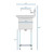 Koolmore SC101410-12B3FA 54" W 18 Gauge Galvanized 3 Compartments Sink