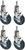 Vulcan CASTERS BP 2 Locking Set of 4 Adjustable Casters