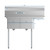Koolmore SB141611-12R3 43" W 18 Gauge Galvanized 2 Compartments Sink