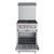 Koolmore KM-CR24-LP 24" W Stainless Steel 4 Burners with Oven Liquid Propane Commercial Range
