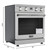 Koolmore KM-EPR-30AP-SS 29.9" W x 29.7" D x 36.1" H Stainless Steel Professional Electric Range - 240 Volts