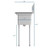 Koolmore SA101410-10L3 23" W Galvanized Base 18 Gauge 1 Compartment Sink