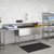 Koolmore KM-SC182414-24B3 102" W 18 Gauge Galvanized 3 Compartments Sink