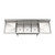 Koolmore KM-SC182414-24B3 102" W 18 Gauge Galvanized 3 Compartments Sink