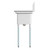 Koolmore SA101410-10R3 23" W Galvanized Base 18 Gauge 1 Compartment Sink
