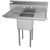 Koolmore SA141611-12B3 38" W Galvanized Base 18 Gauge 1 Compartment Sink