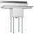 Koolmore SA141611-12B3 38" W Galvanized Base 18 Gauge 1 Compartment Sink