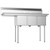 Koolmore SC121610-16L3 55" W 18 Gauge Galvanized 3 Compartments Sink