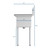 Koolmore SC121610-16L3 55" W 18 Gauge Galvanized 3 Compartments Sink