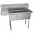 Koolmore SC121610-12L3 51" W 18 Gauge Galvanized 3 Compartments Sink