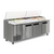 Koolmore KM-RPPS-3DSS 72" W Stainless Steel with Opening for 12 Pans Pizza Prep Refrigerator