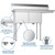 Koolmore SB151512-15R3 48" W 18 Gauge Galvanized 2 Compartments Sink