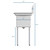 Koolmore SB151512-15R3 48" W 18 Gauge Galvanized 2 Compartments Sink
