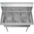 Koolmore SC101410-N3 36" W 18 Gauge Galvanized 3 Compartments Sink
