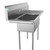 Koolmore SB141611-12B3 52" W 18 Gauge Galvanized 2 Compartments Sink