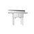 Koolmore SB141611-12B3 52" W 18 Gauge Galvanized 2 Compartments Sink
