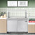 Koolmore KM-RBT-48CSFG 46.9" W Stainless Steel 9 Pans with Covers Commercial Refrigerated Prep Station - 115 Volts