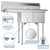 Koolmore SB121610-16L3 43" W 18 Gauge Galvanized 2 Compartments Sink