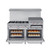 Koolmore KM-CRGB60-NG 60" W Stainless Steel 6 Burners with 24" Griddle, Broiler and 2 Ovens Natural Gas Commercial Range