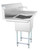 Koolmore SA151512-15B3FA 45" W Galvanized Base 18 Gauge 1 Compartment Sink