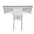 Koolmore SA151512-15B3FA 45" W Galvanized Base 18 Gauge 1 Compartment Sink