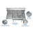 Koolmore SB141611-12L3 43" W 18 Gauge Galvanized 2 Compartments Sink