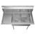 Koolmore SB141611-12L3 43" W 18 Gauge Galvanized 2 Compartments Sink