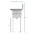 Koolmore SA101410-10B3 30" W Galvanized Base 18 Gauge 1 Compartment Sink