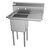 Koolmore SA151512-15R3 33" W Galvanized Base 18 Gauge 1 Compartment Sink