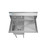 Koolmore SA151512-15R3 33" W Galvanized Base 18 Gauge 1 Compartment Sink