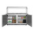 Koolmore KM-RBT-60CSFG 60.4" W Stainless Steel 12 Pans with Covers Commercial Refrigerated Prep Station - 115 Volts